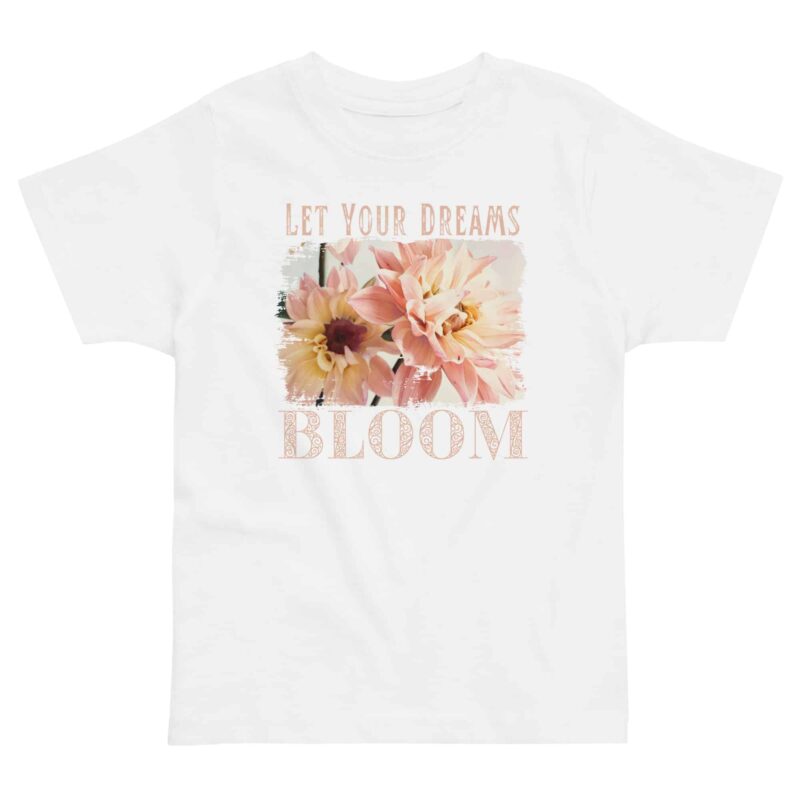 Dreams Bloom – Soft Blush kids' t-shirt – Black (front view)