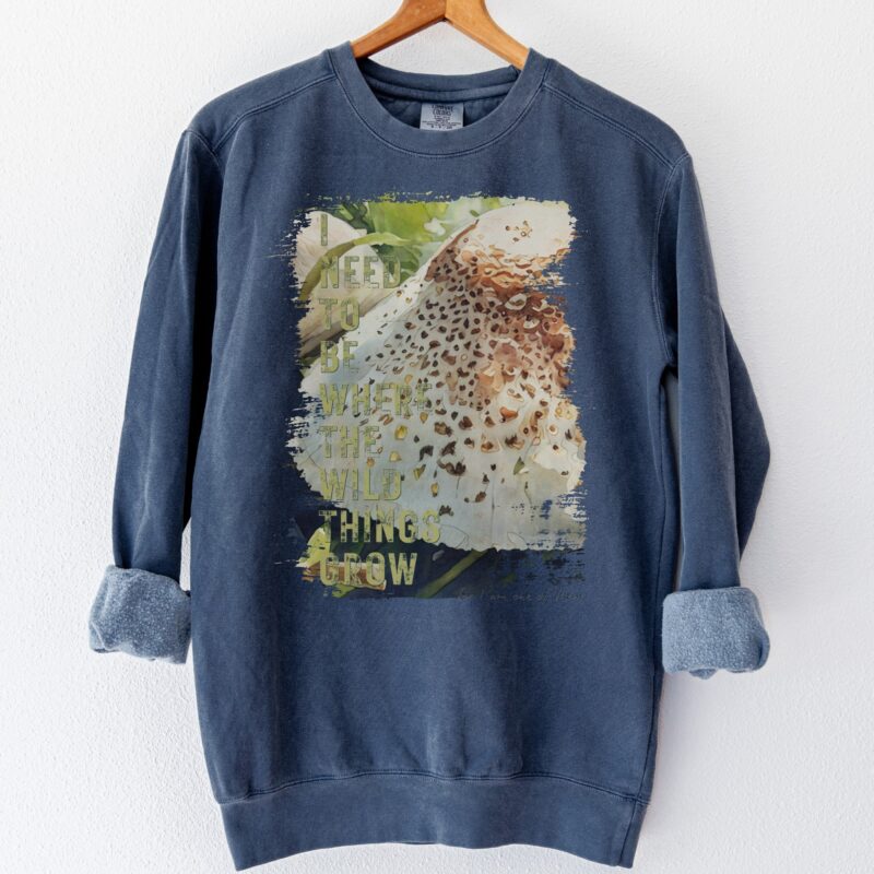 Wild Things – Mushroom vintage style sweatshirts – Blue Jean