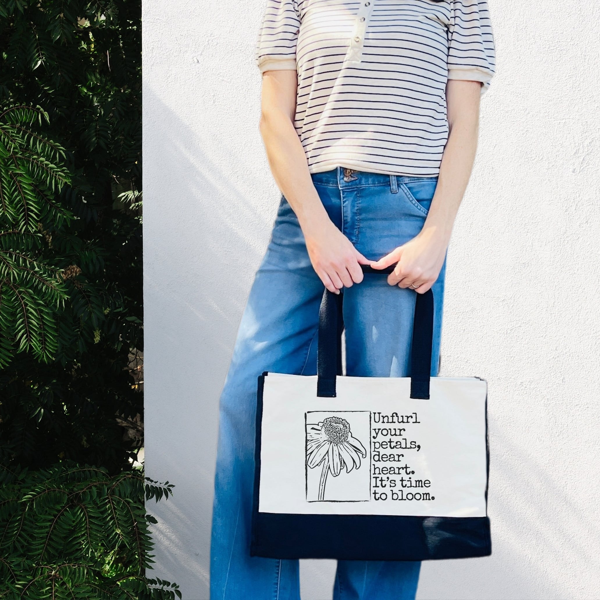 Unfurl Your Petals - Premium Tote Bag tote bags