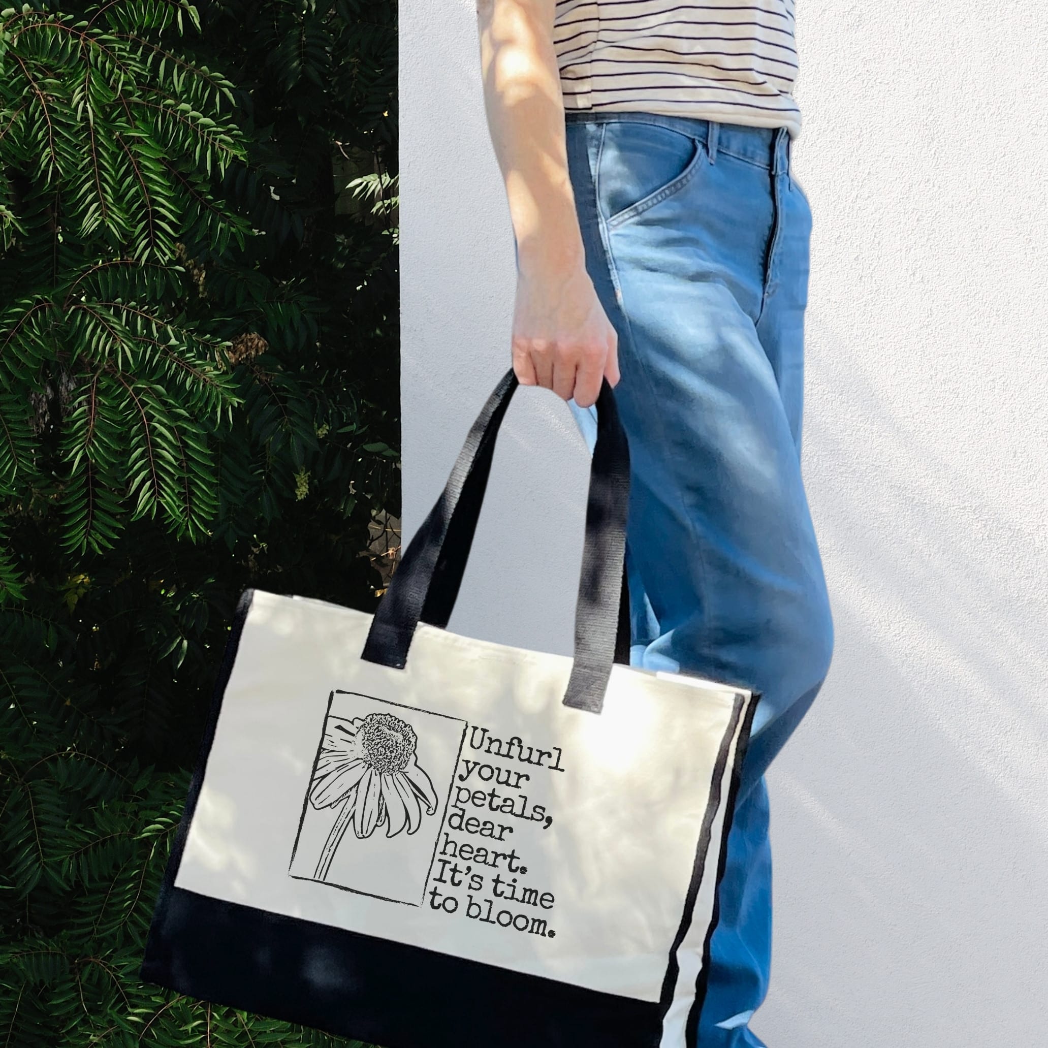 Unfurl Your Petals - Premium Tote Bag tote bags