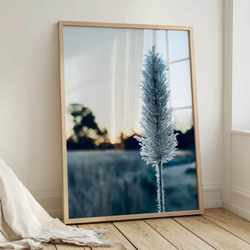 Frosted Solitude botanical wall art