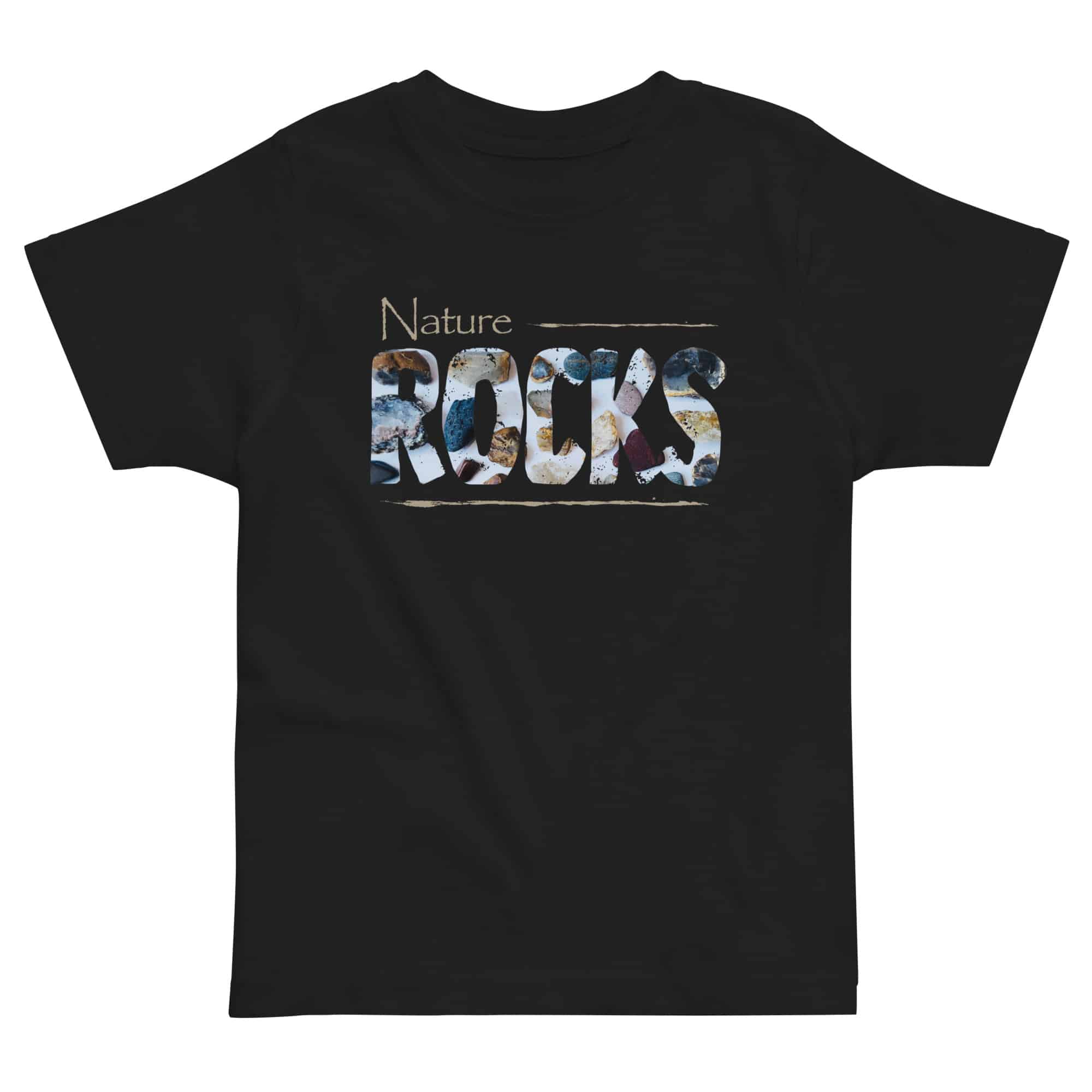 Nature ROCKS Kids Tee Nature ROCKS Kids Tee kids' t-shirt – Black (front view)