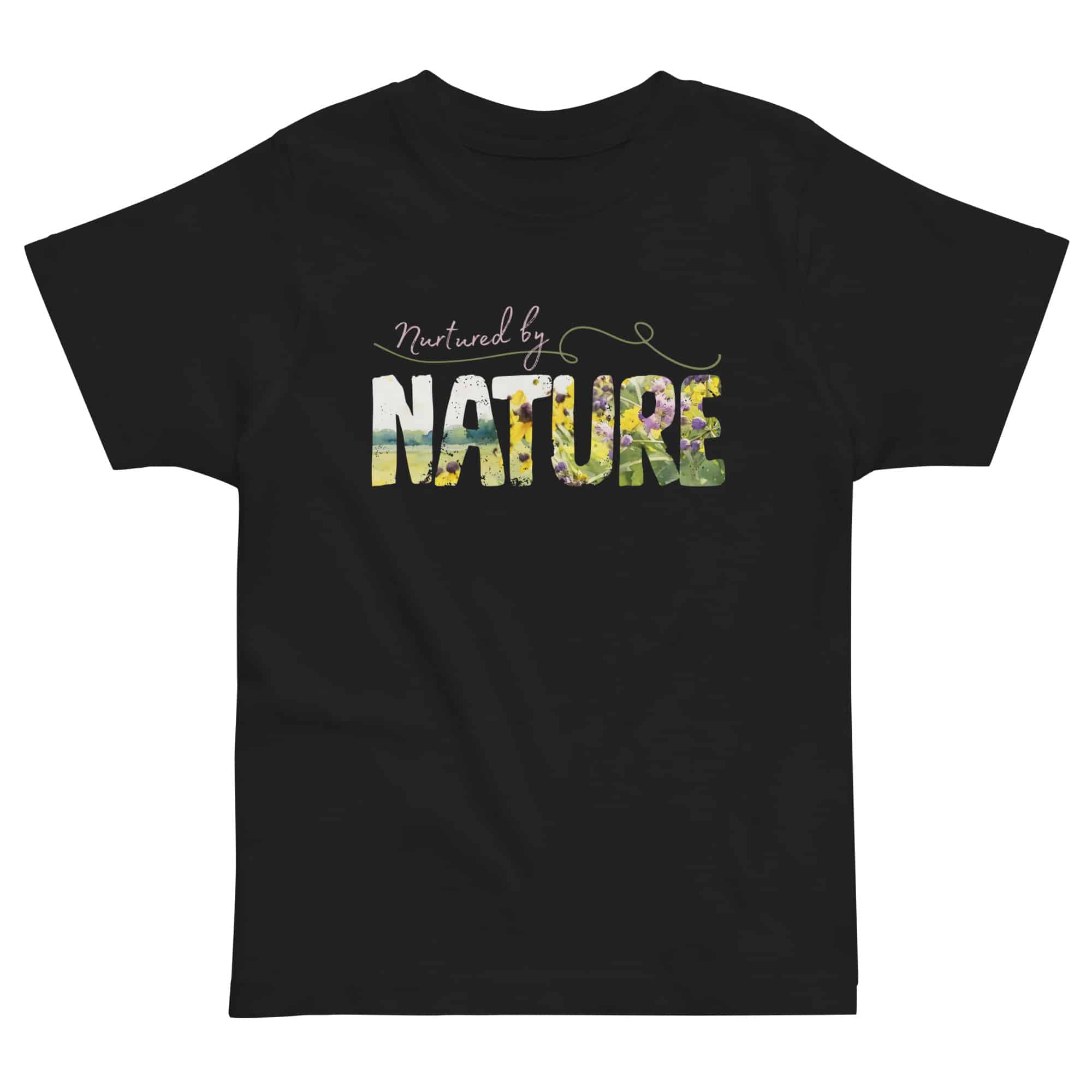 Nurtured by Nature Kids Tee Nurtured by Nature Kids Tee kids' t-shirt – Black (front view)