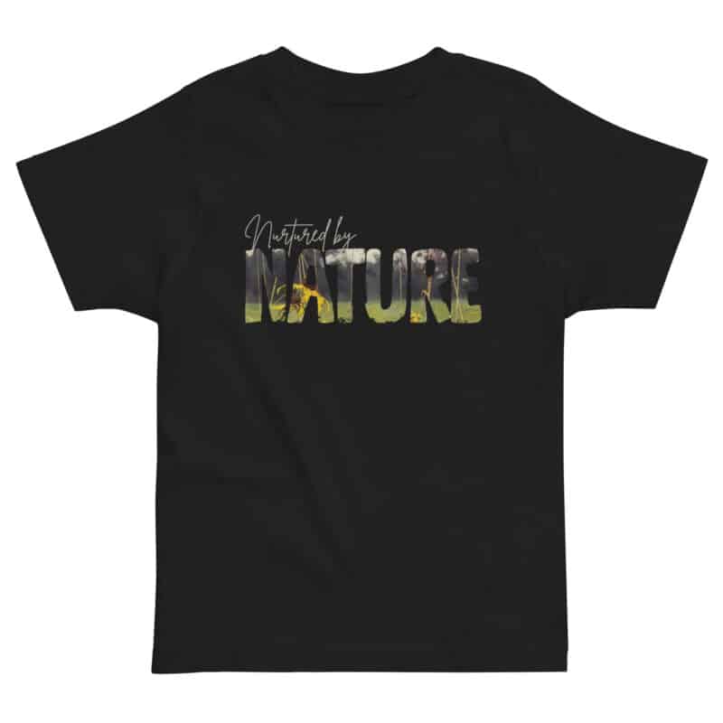 Nurtured by Nature — Meadow Bloom Kids Tee Nurtured by Nature — Meadow Bloom Kids Tee kids' t-shirt – Black (front view)