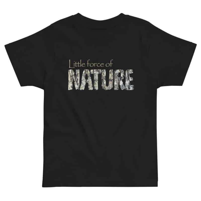 Little Force of Nature Kids Tee Little Force of Nature Kids Tee kids' t-shirt – Black (front view)