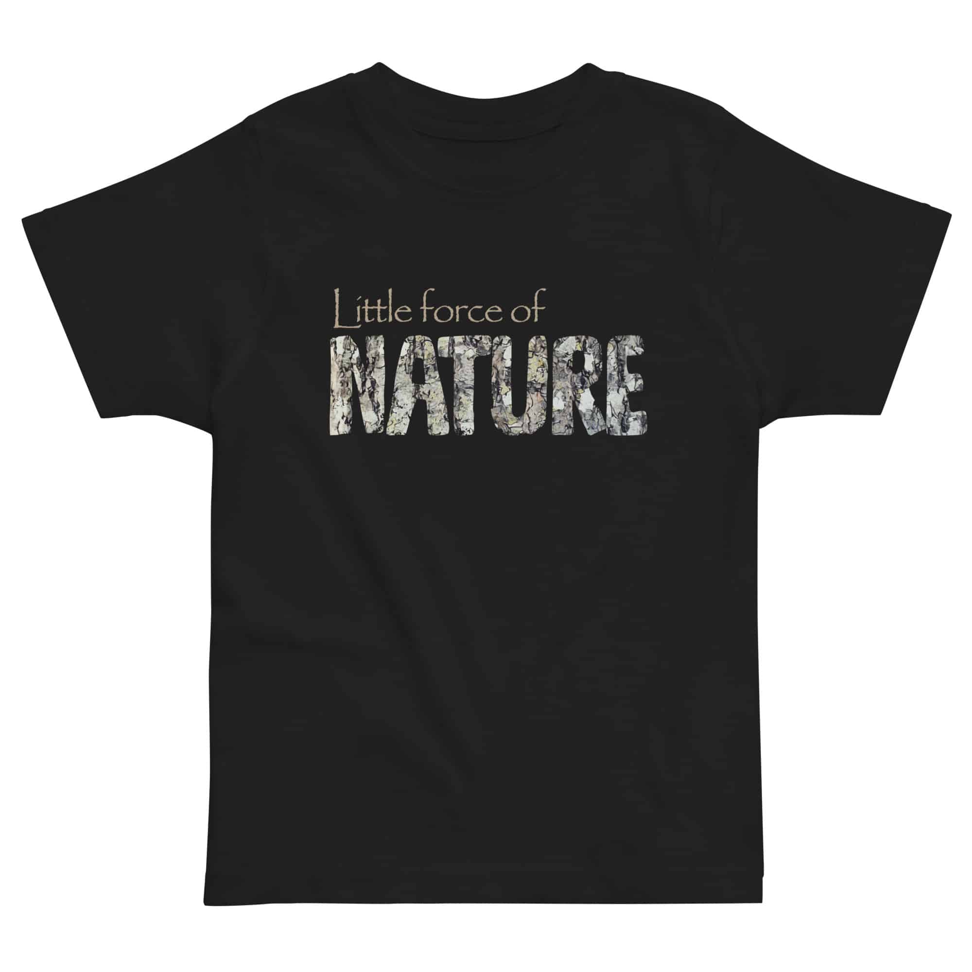 Little Force of Nature Kids Tee Little Force of Nature Kids Tee kids' t-shirt – Black (front view)