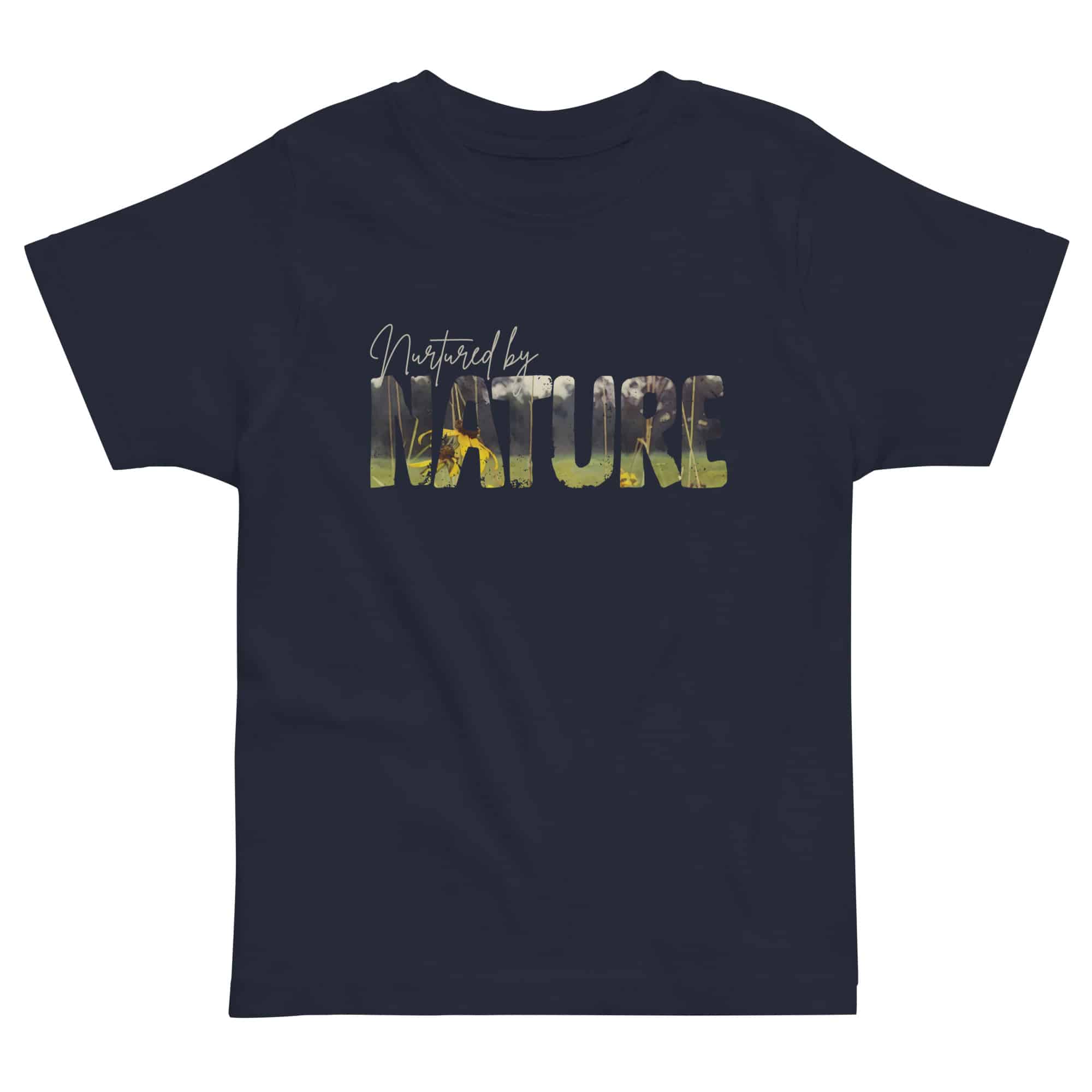 Nurtured by Nature — Meadow Bloom Kids Tee Nurtured by Nature — Meadow Bloom Kids Tee kids' t-shirt – Black (front view)