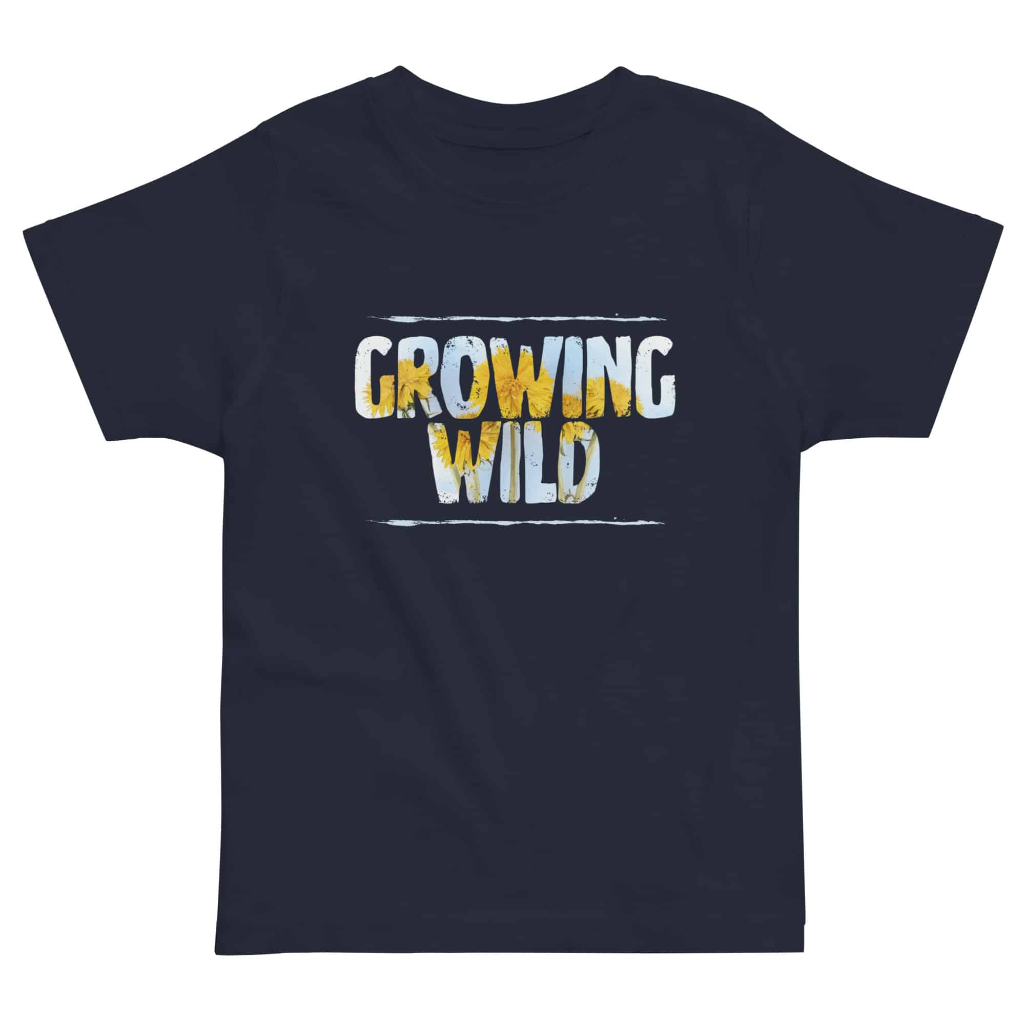Growing Wild Kids Tee kids' t-shirt – Black (front view)