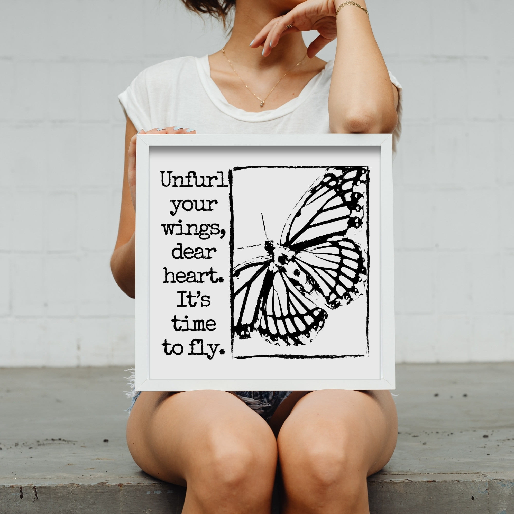 Unfurl Your Wings, Dear Heart — Graphic Poster graphic posters