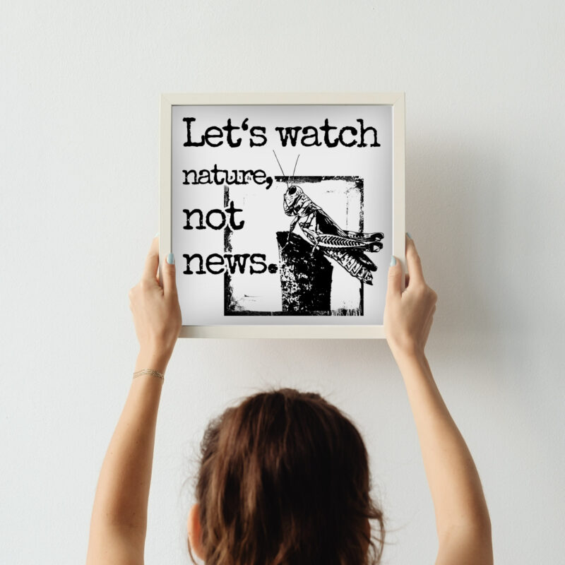 Let’s Watch Nature, Not News — Graphic Poster graphic posters