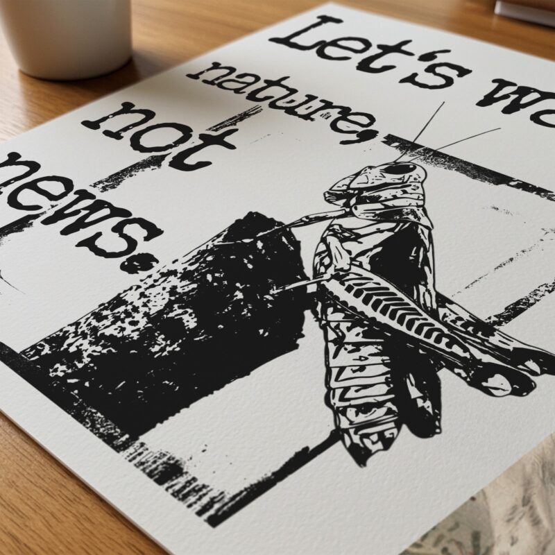 Let’s Watch Nature, Not News — Graphic Poster graphic posters