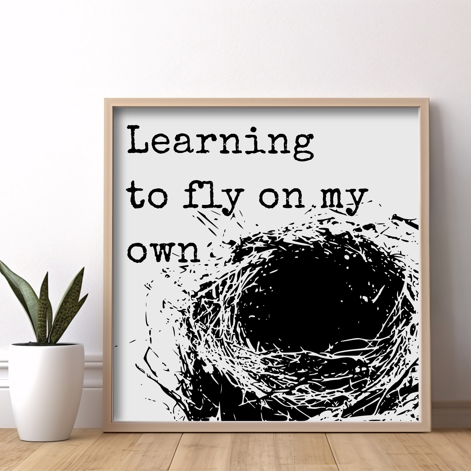 Learning to Fly on My Own — Graphic Poster graphic posters