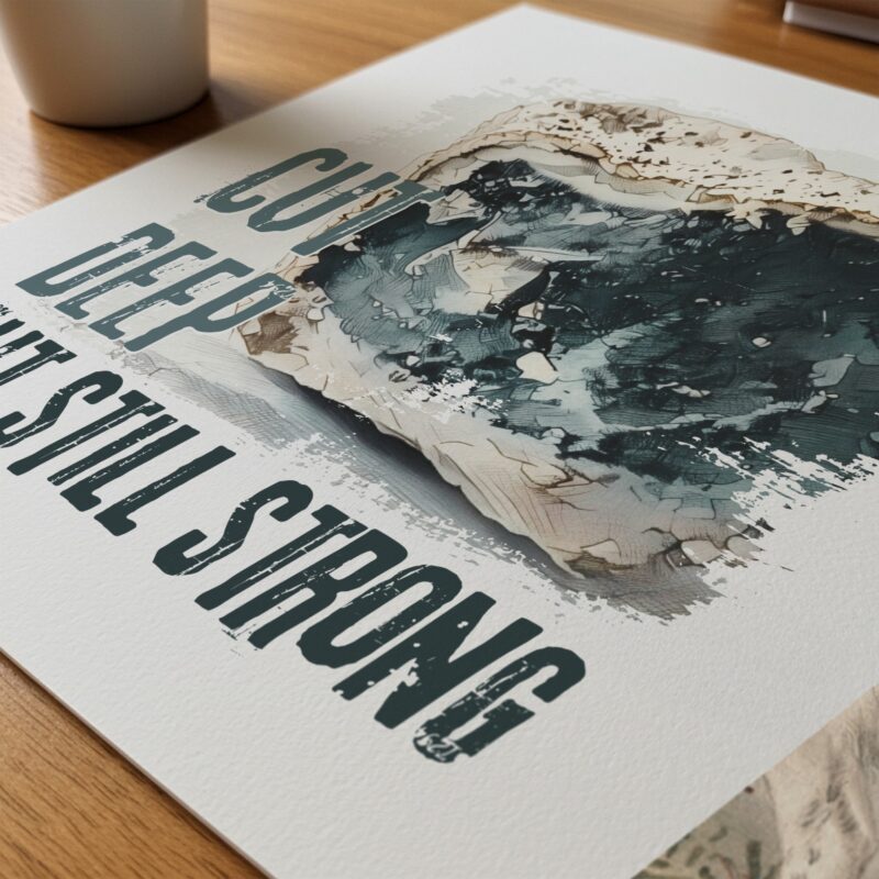 Cut Deep but Still Strong — Graphic Poster graphic posters