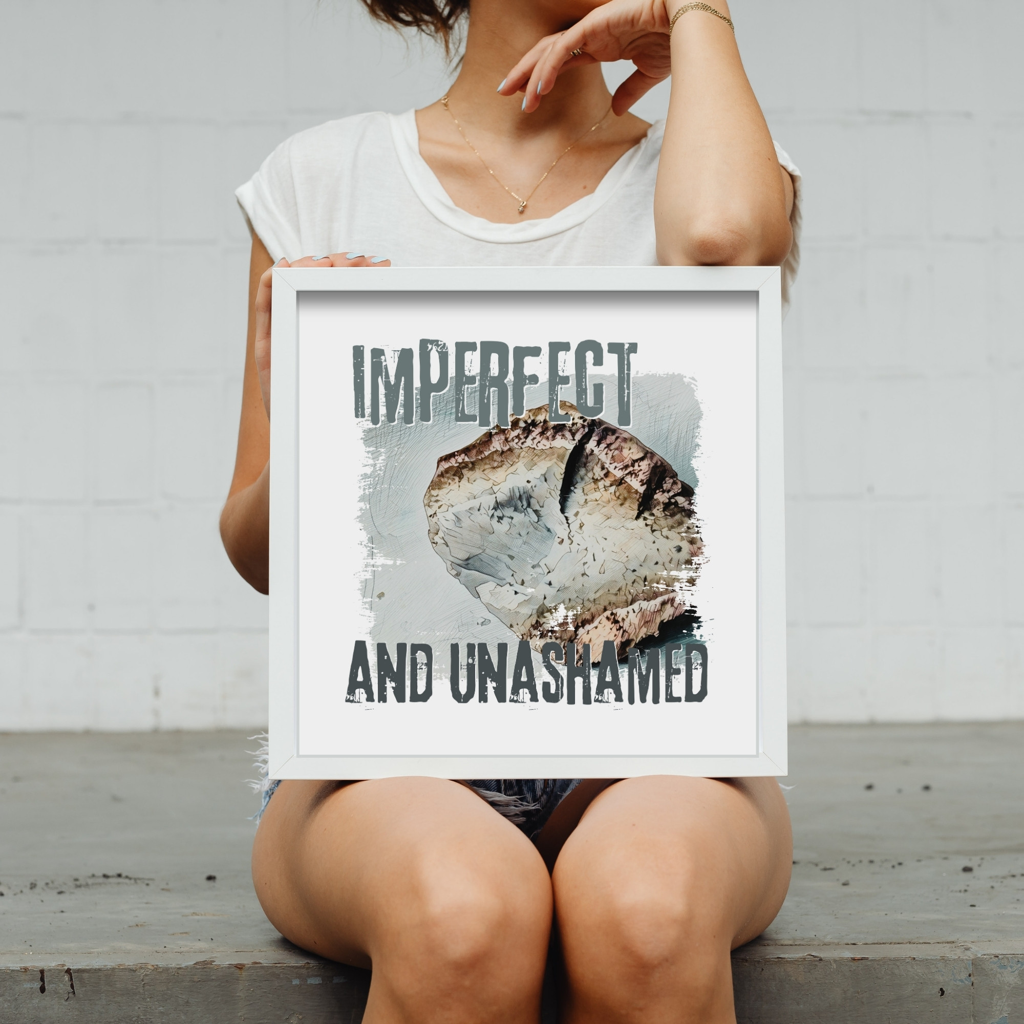 Imperfect and Unashamed — Graphic Poster graphic posters
