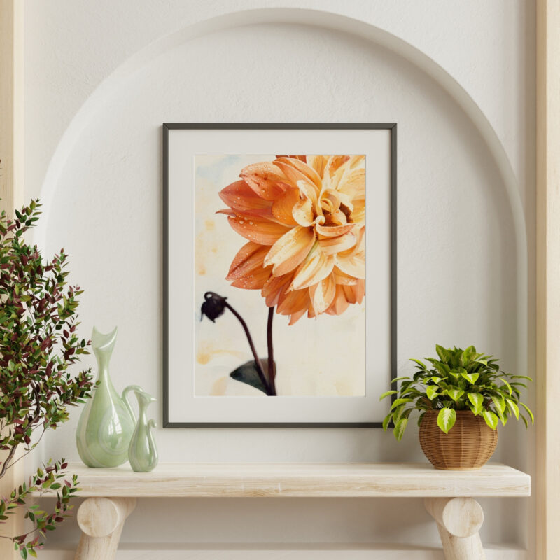 Ember Bloom botanical wall art